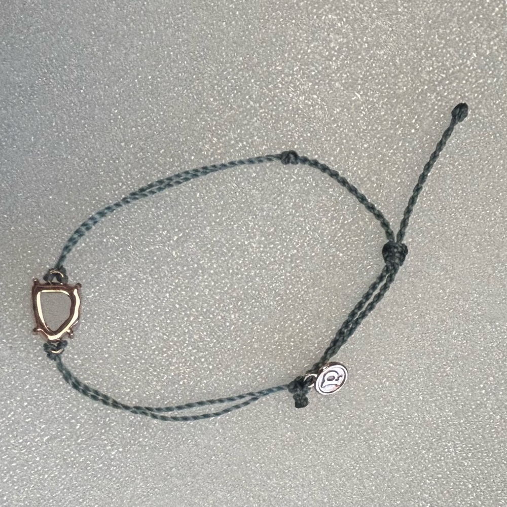 Puravida Rose Gold Smoke Seaglass adjustable Bracelet. In EUC! - Picture 2 of 5